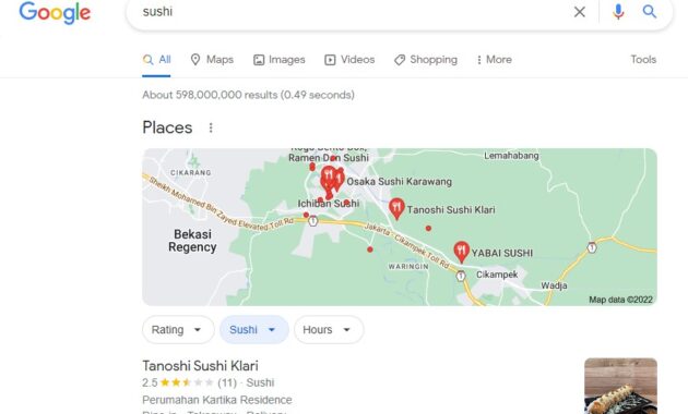 Searching Sushi di google - PortalViral.co