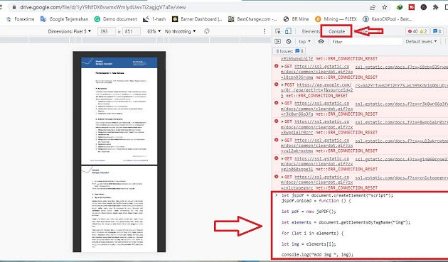 Cara download file PDF google drive yang dikunci dengan kode Script